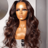 dark brown hd body wave wig