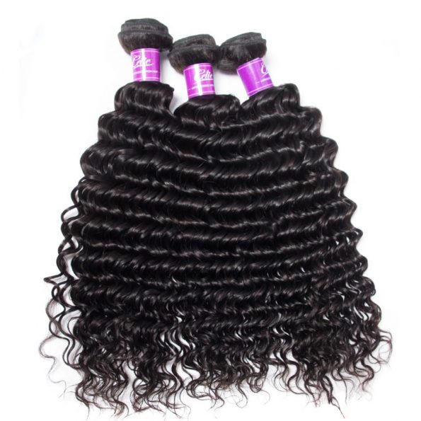 Brazilian Deep Wave 3 Bundles With Closure