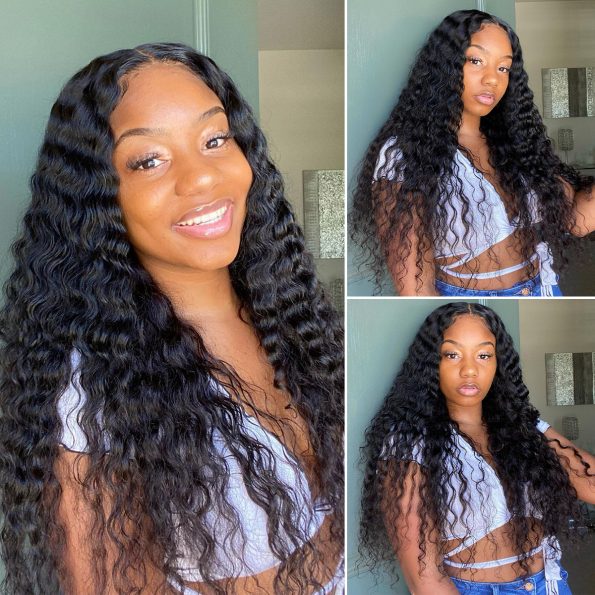 deep wave lace front wig