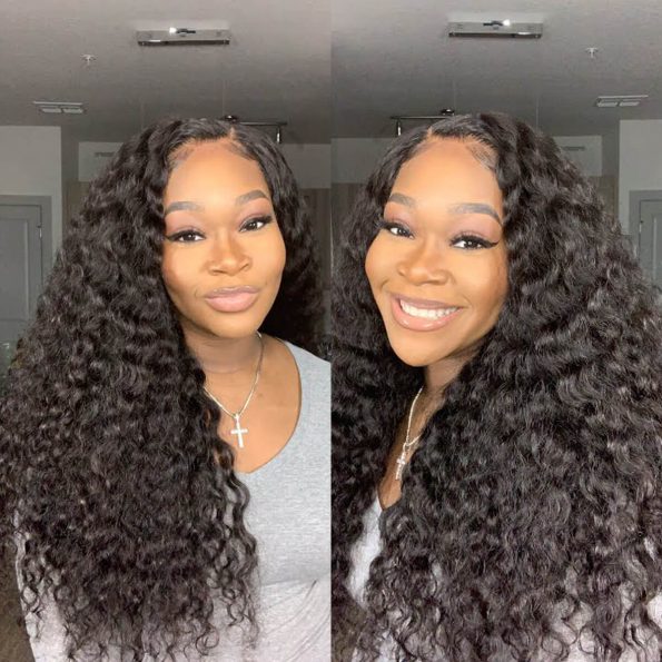 deep wave lace front wig