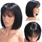 Full lace bob wig with bang