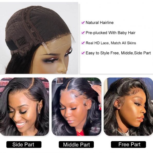 hd lace closure wig details