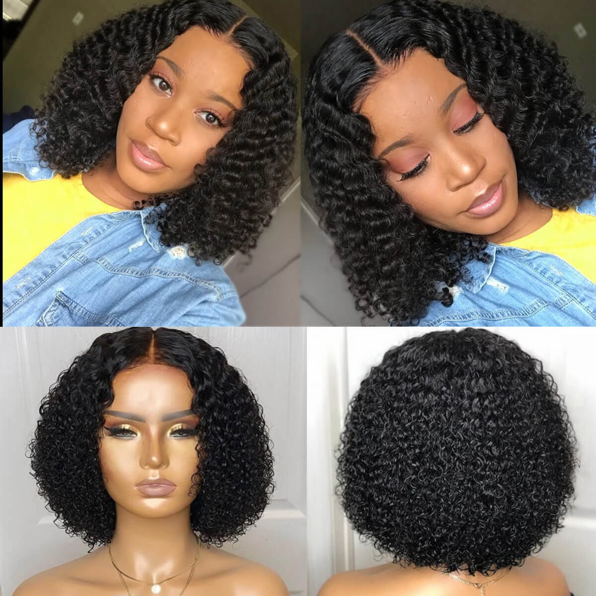 kinky curl bob wig