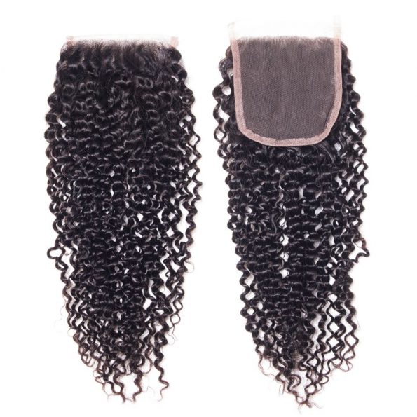 Kinky Curly 4 Bundles With Closure