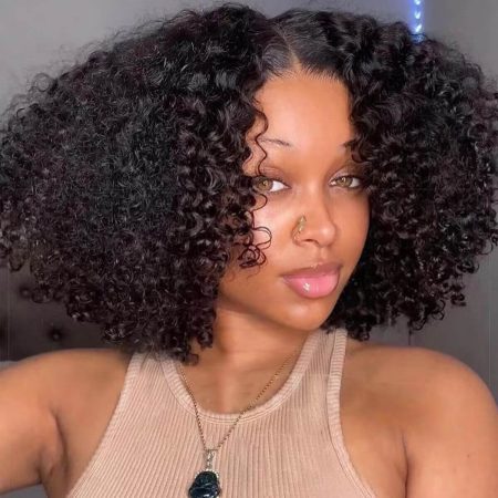 kinky curly bob wear go wig (2)