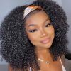 kinky curly headband wig human hair (1)