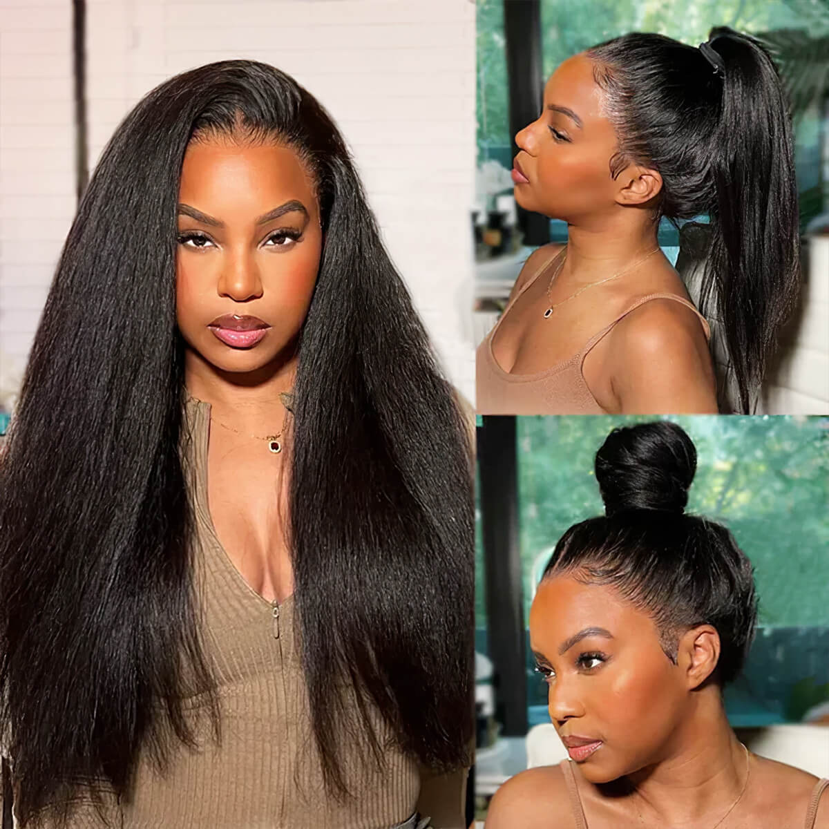 kinky straight 360 lace frontal wig