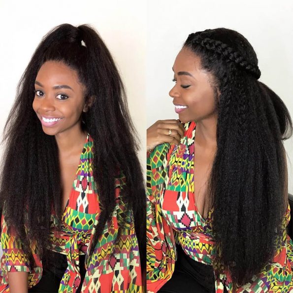 kinky straight 360 lace wigs
