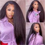 kinky straight lace front wig