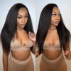 kinky straight lace front wig