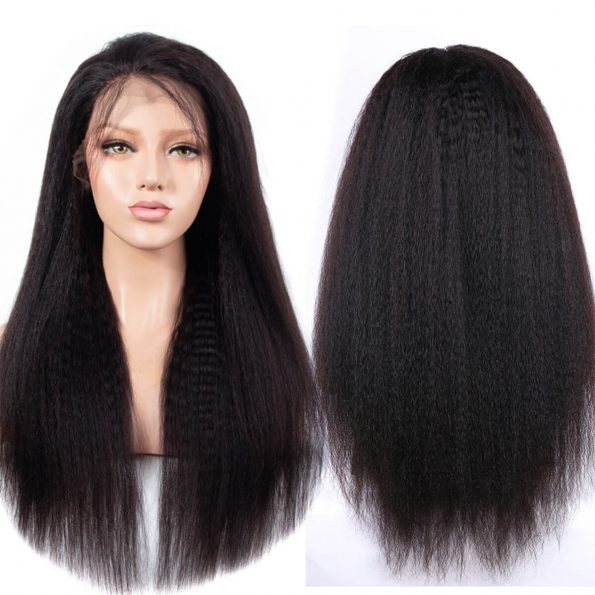 kinky straight lace front wig