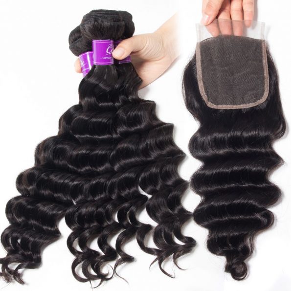 Loose Deep Wave 3 Bundles With Closure