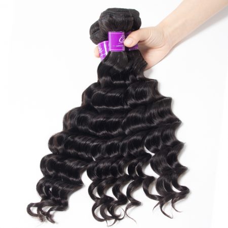 Loose Deep wave Hair 3 Bundles With 6x6 Lace Closure