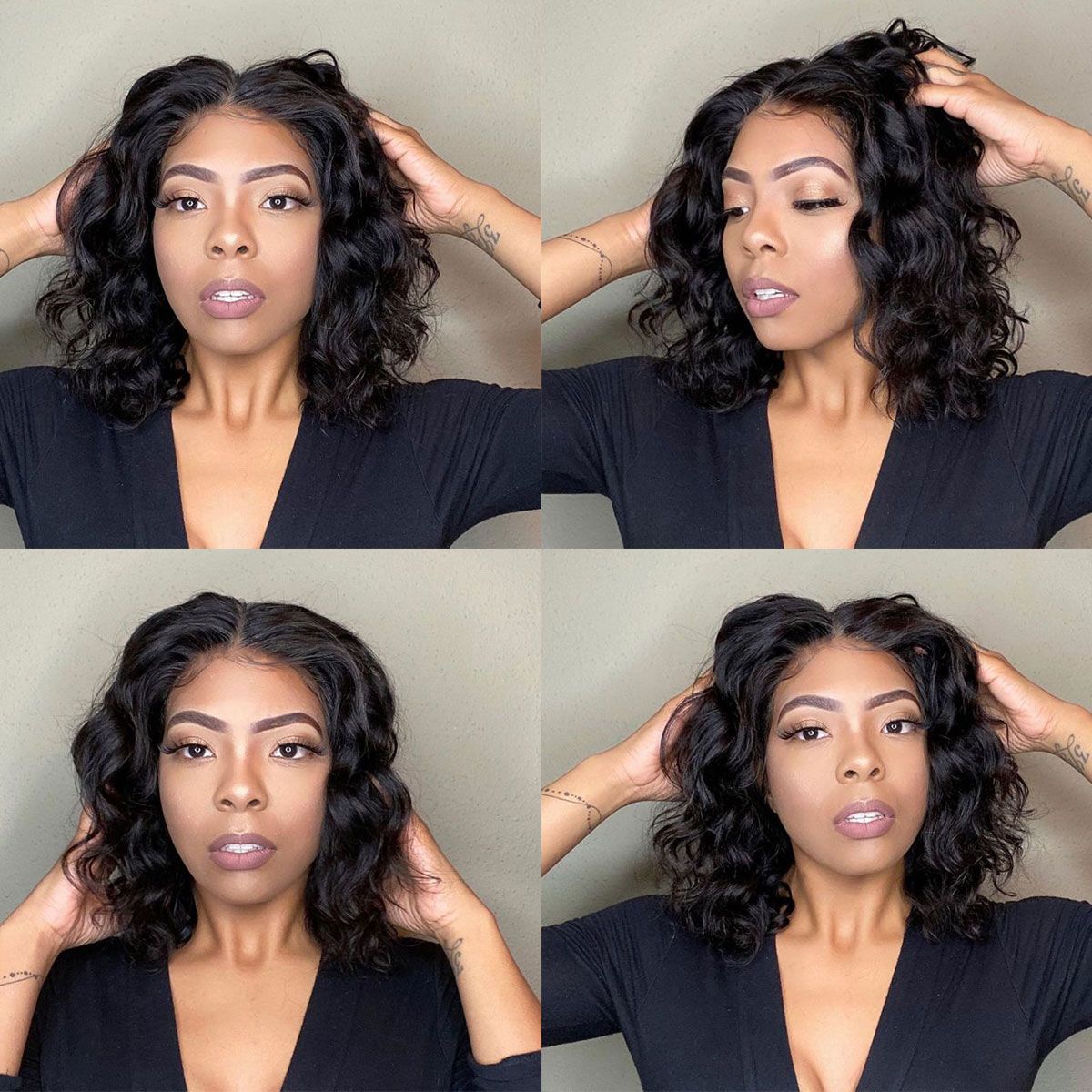 loose deep bob 13x4 lace front wig