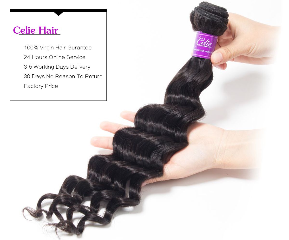 Loose Deep Wave 3 Bundles With Transparent Closure