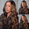 ombre highlight hd lace body wave wig (2)