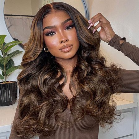 ombre highlight hd lace body wave wig (2)