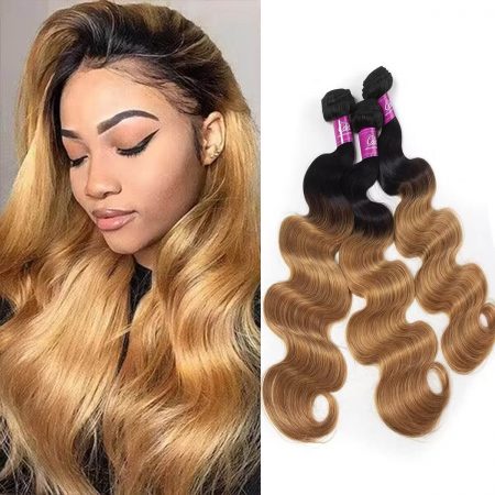 ombre honey blonde body wave bundles