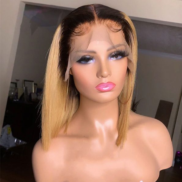 straight Hair 1B/27 bob wig