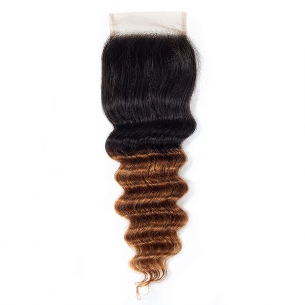 1B/30 Loose deep wave Hair 3 Bundles With Closure