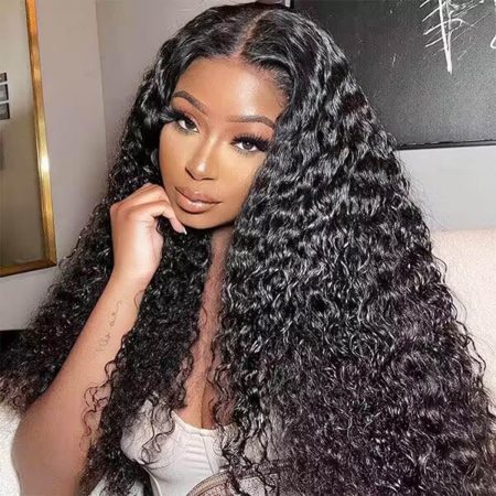 pre-bleached knots 6x5 deep wave wear go glueless wig