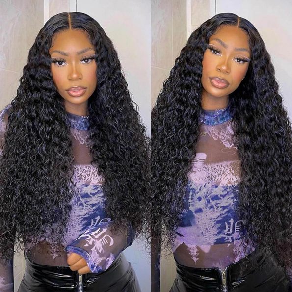 pre cut lace deep wave wig