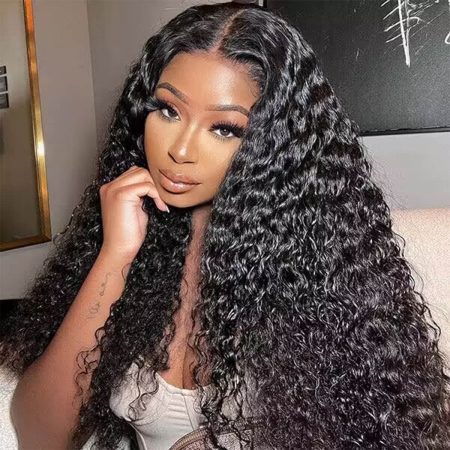 pre cut wear go glueless wig deep wave