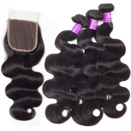 Body Wave Hair 3 Bundles With Closure