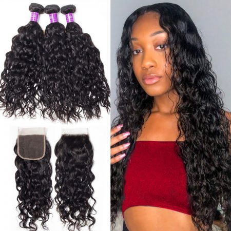 Water Wave 3 Bundles With Closure