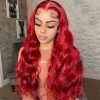 6×5 red colored wear go wig