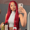 red hair straight lace front wig (1)