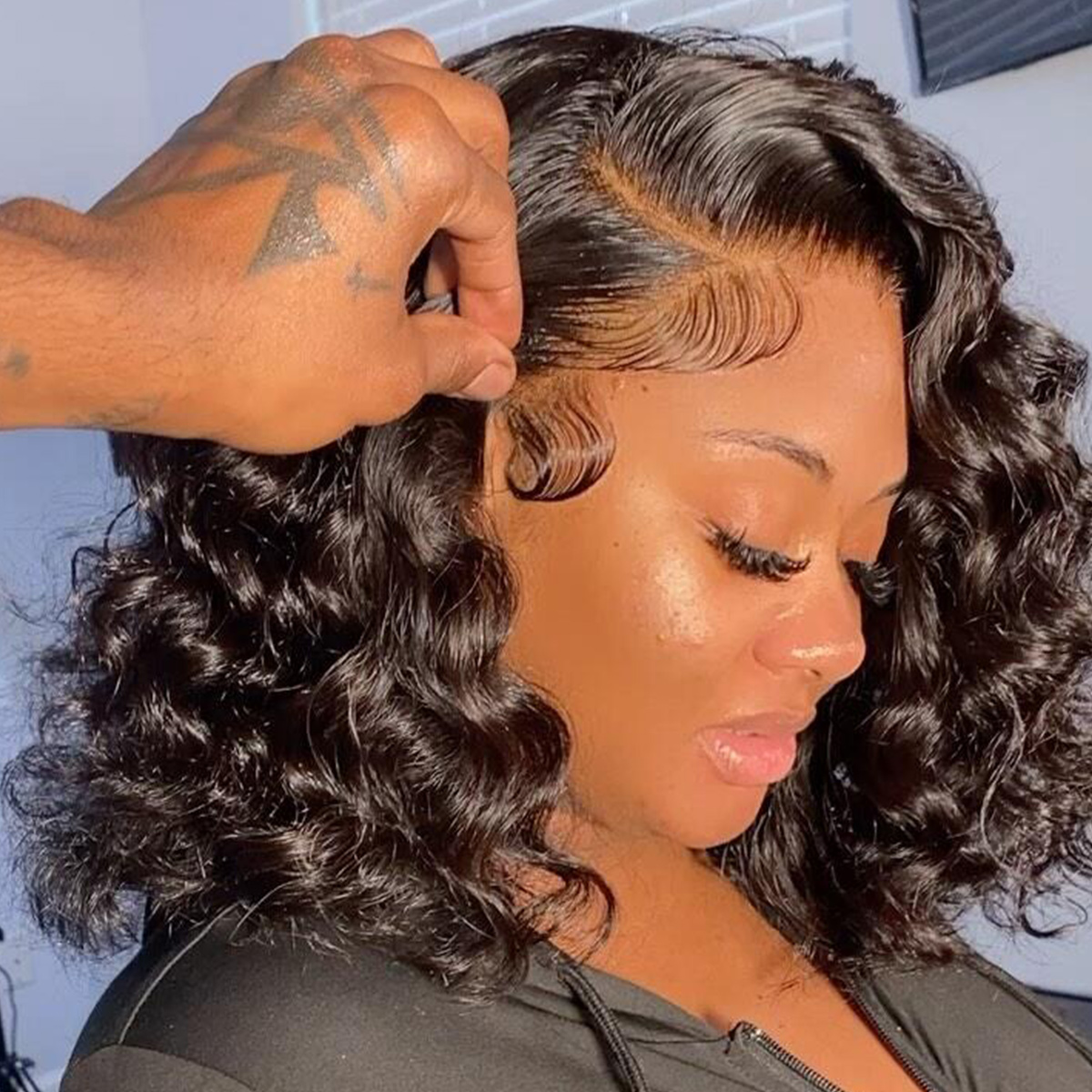 Loose Deep Wave Short Wigs Pre Plucked With Baby Hair Celie Hair