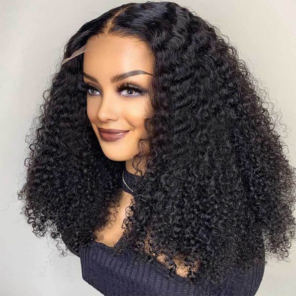 silk base kinky curly mid length wig (2)