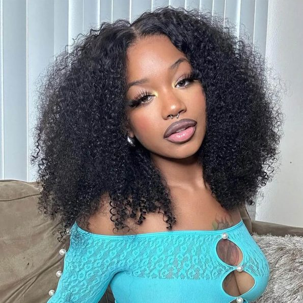 silk base kinky curly wear go wig (2)