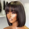 straight bob wig with bang