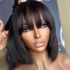 minimalist lace bob wig with bang wear go wig (1)