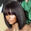 minimalist lace bob wig with bang wear go wig (1)