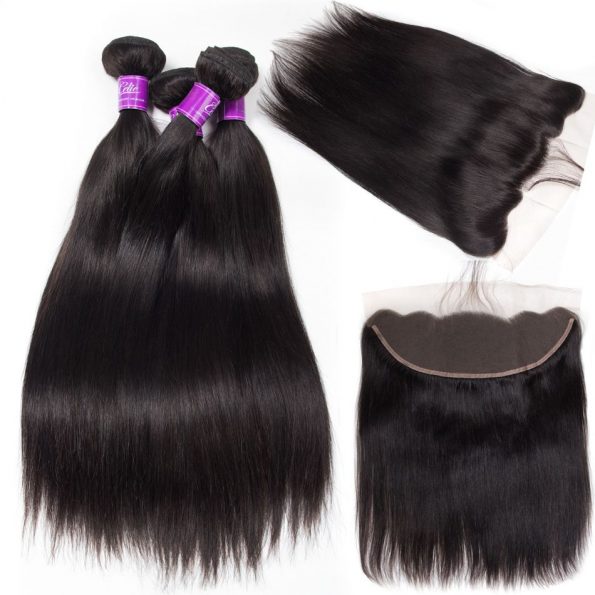 Straight Hair 4 Bundles With Frontal