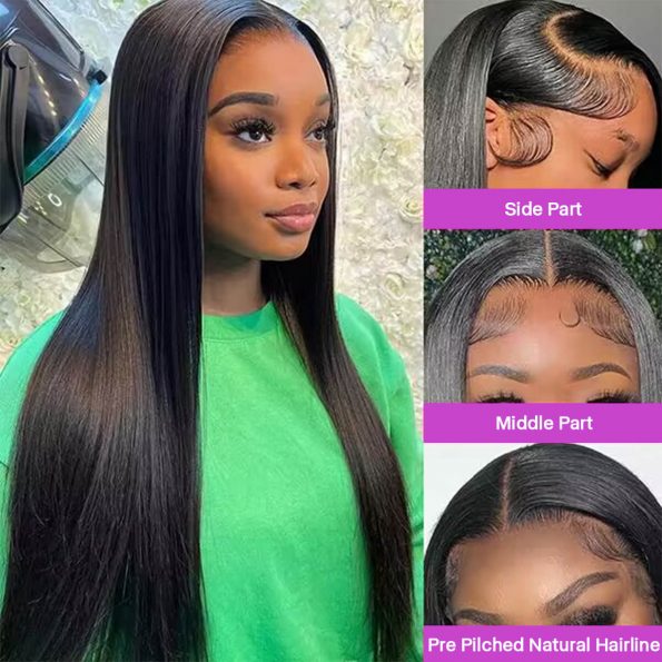 straight hd lace closure wig