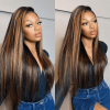 pre cut upgrade lace highlight body wave wig