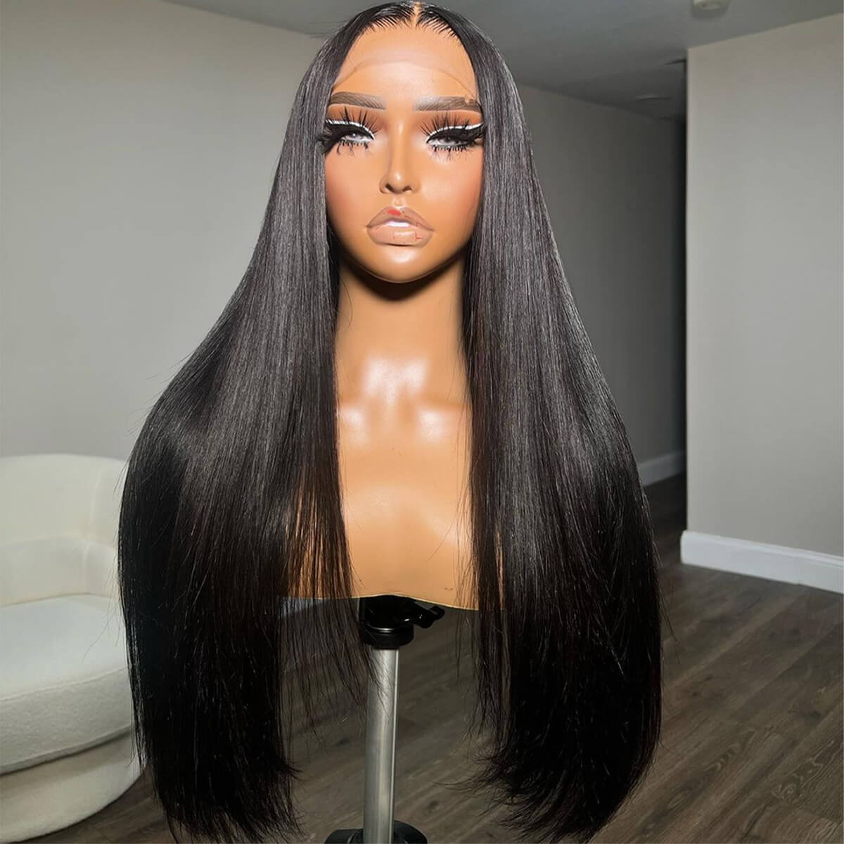 straight lace frontal glueless wig (1)