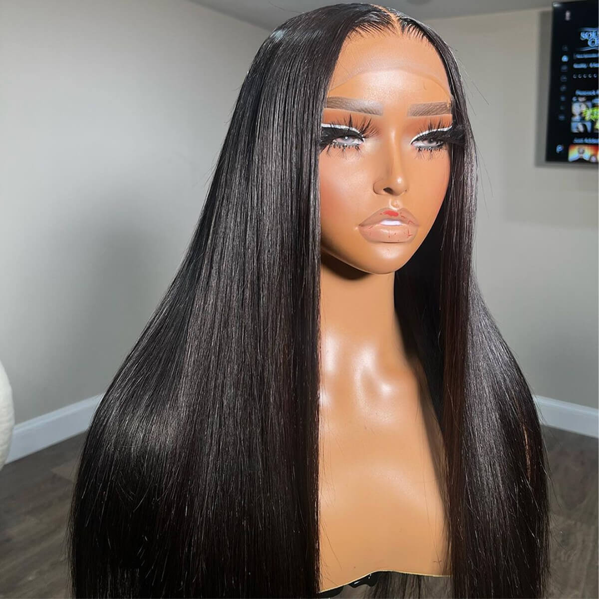 straight lace frontal glueless wig (2)