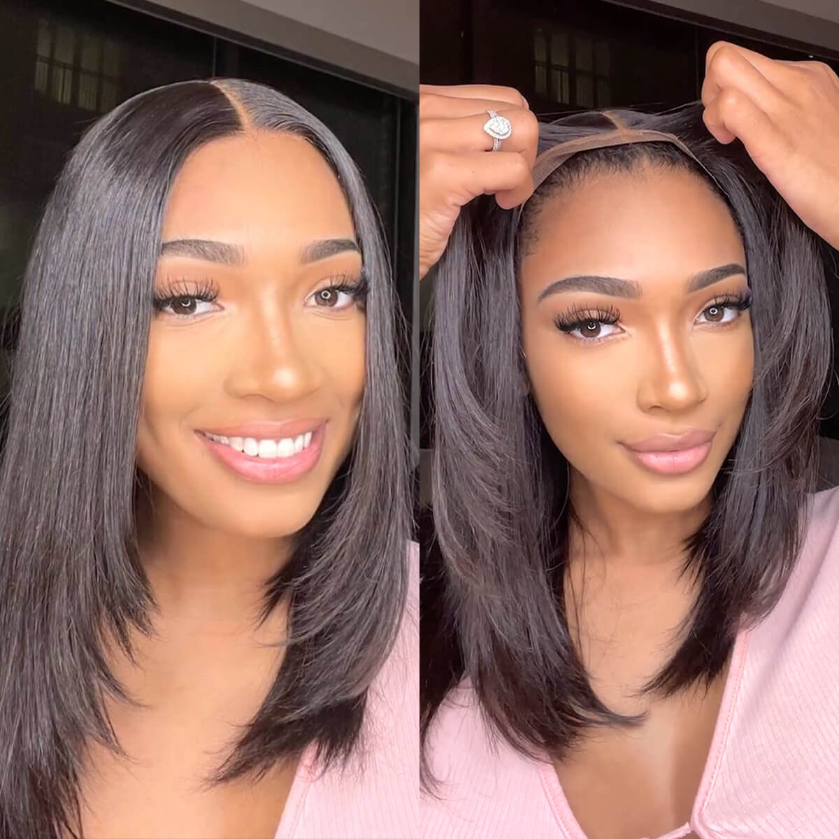 Layered Cut Short Straight Wig Wear & Go Wig | Celie Hair