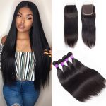 Straight Hair 4 Bundles With Closure