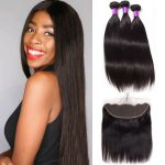 Straight Hair 3 Bundles With Frontal