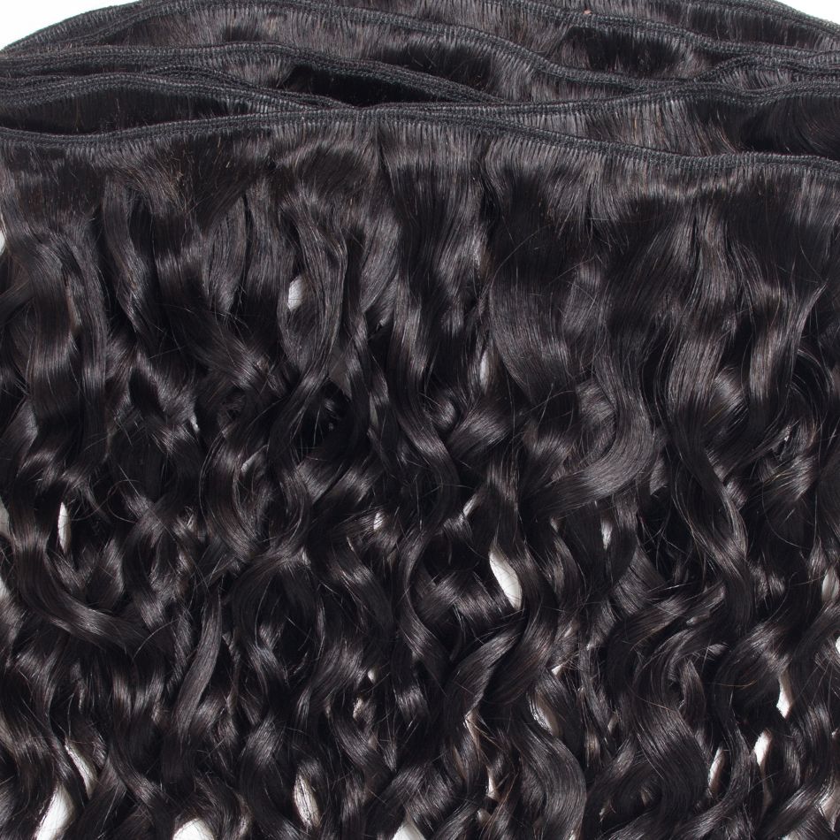 Water Wave 3 Bundles With 5x5 Closure