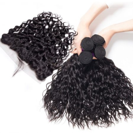 Water Wave 4 Bundles With Frontal