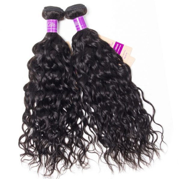 water wave Hair 3 Bundles With 6×6 Lace Closure