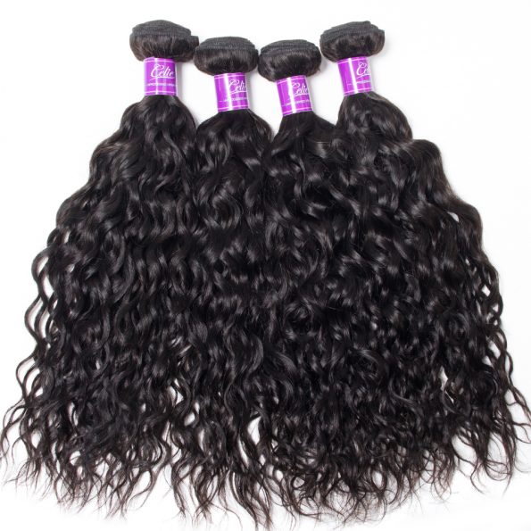 water wave Hair 4 Bundles With 6×6 Lace Closure