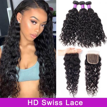 water wave bundles with hd closure